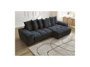 Canapé D'Angle Convertible Réversible Coffre - Anakin - Tissu Bouclette - 6 Coussins