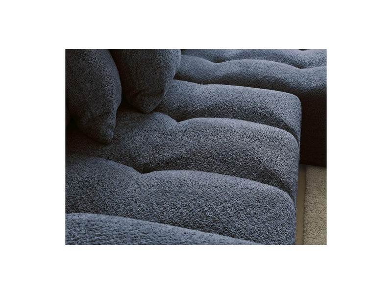 Canapé D'Angle Convertible Réversible Coffre - Anakin - Tissu Bouclette - 6 Coussins