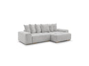 Canapé D'Angle Convertible Réversible Coffre - Anakin - Tissu Bouclette - 6 Coussins