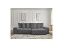 Canapé D'Angle Convertible Réversible Coffre - Anakin - Tissu Bouclette - 6 Coussins