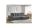 Canapé D'Angle Convertible Réversible Coffre - Anakin - Tissu Bouclette - 6 Coussins