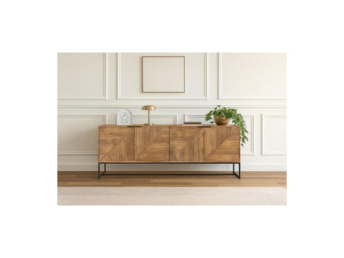 Naomie - Buffet 4 Portes - Bois Massif D'Acacia