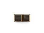 Marion - 4-Door Sideboard - Oak and Travertine Effect
