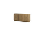 Marion - 4-Door Sideboard - Oak and Travertine Effect