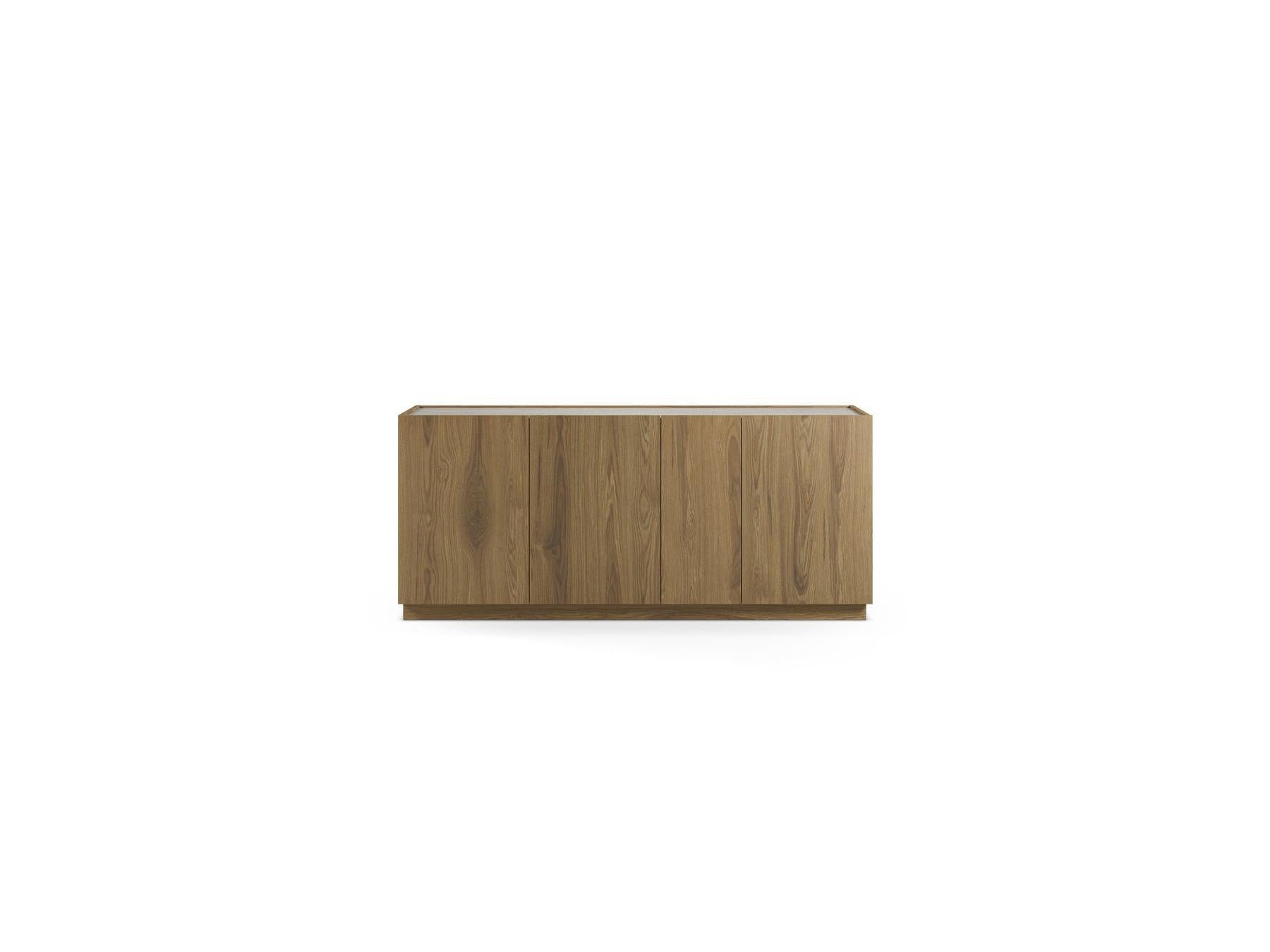 Marion - 4-Door Sideboard - Oak and Travertine Effect