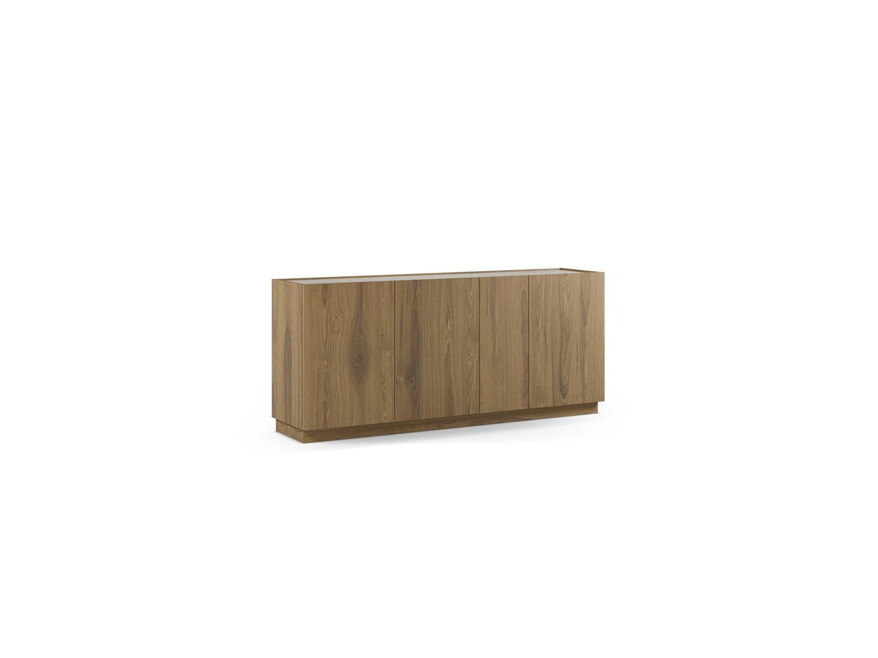 Marion - 4-Door Sideboard - Oak and Travertine Effect