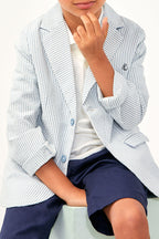 Jacket - Sky Blue And White - Boys