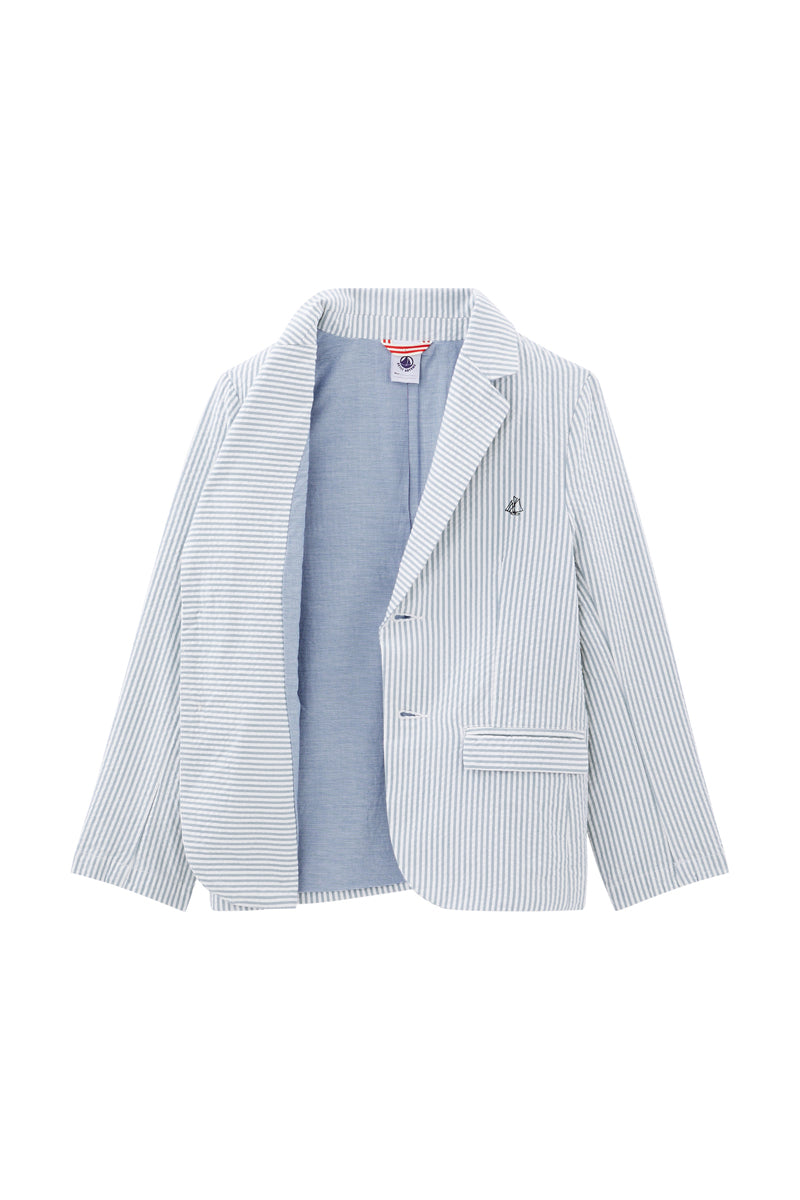 Jacket - Sky Blue And White - Boys