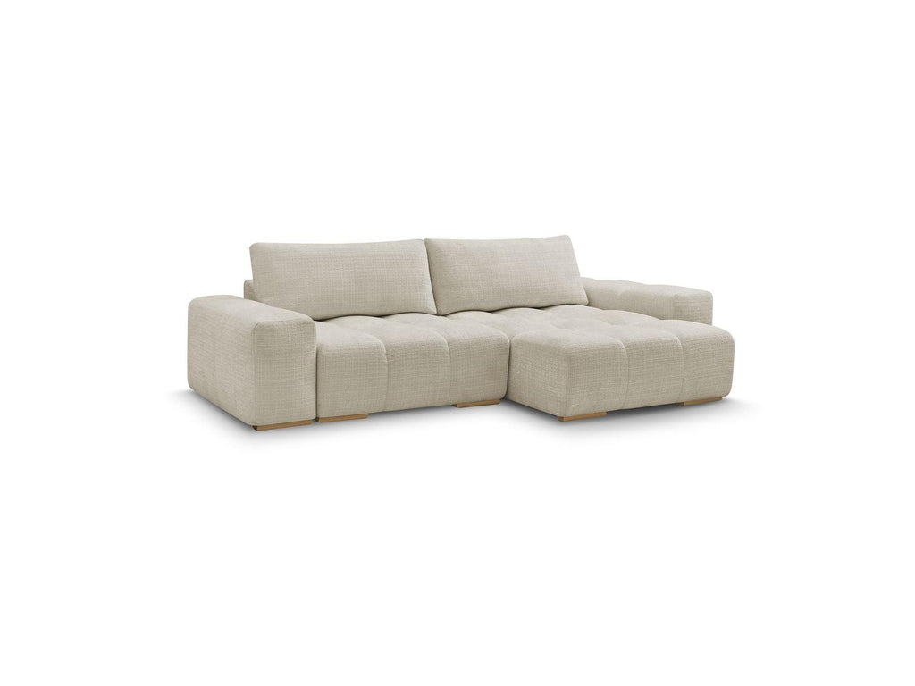 Anakin - Sofá esquinero reversible convertible con arcón - Tejido texturizado - 2 cojines