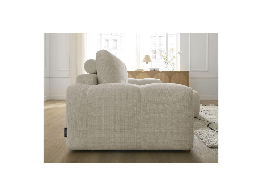 Anakin - Sofá esquinero reversible convertible con arcón - Tejido texturizado - 2 cojines