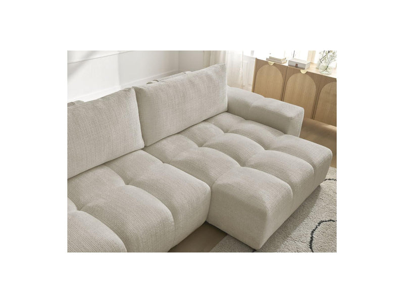 Canapé D'Angle Réversible Convertible Coffre - Anakin - Tissu Texturé - 2 Coussins