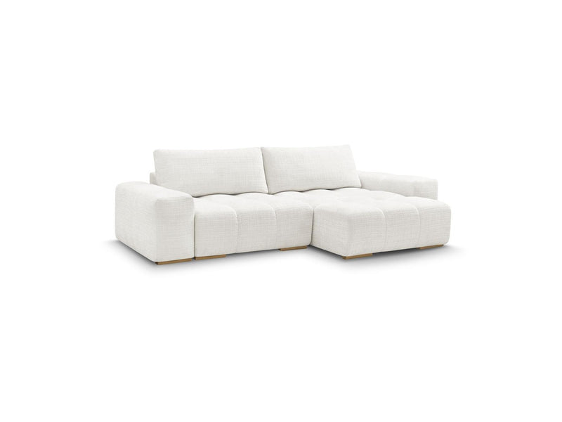 Canapé D'Angle Réversible Convertible Coffre - Anakin - Tissu Texturé - 2 Coussins