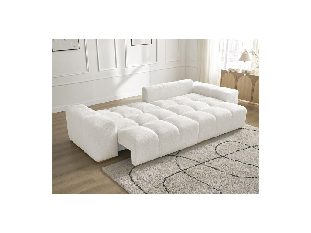 Anakin - Sofá esquinero reversible convertible con arcón - Tejido texturizado - 2 cojines