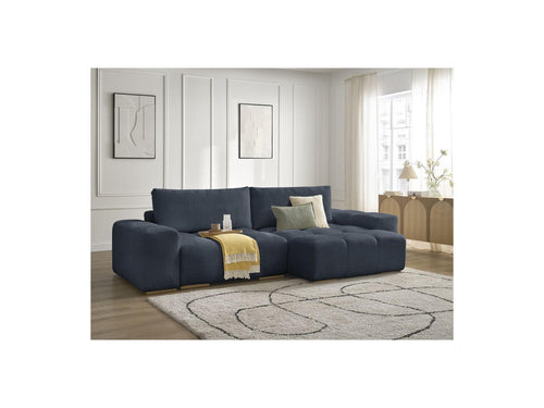 Canapé D'Angle Réversible Convertible Coffre - Anakin - Tissu Texturé - 2 Coussins