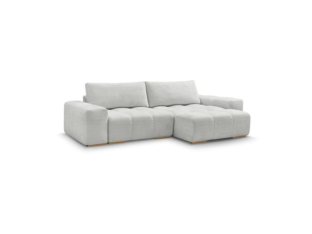 Anakin - Sofá esquinero reversible convertible con arcón - Tejido texturizado - 2 cojines