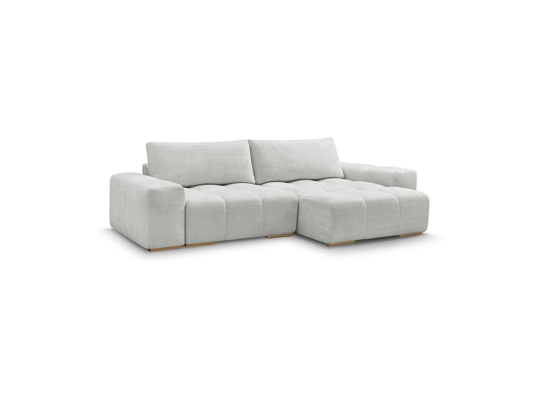 Anakin - Sofá esquinero reversible convertible con arcón - Tejido texturizado - 2 cojines