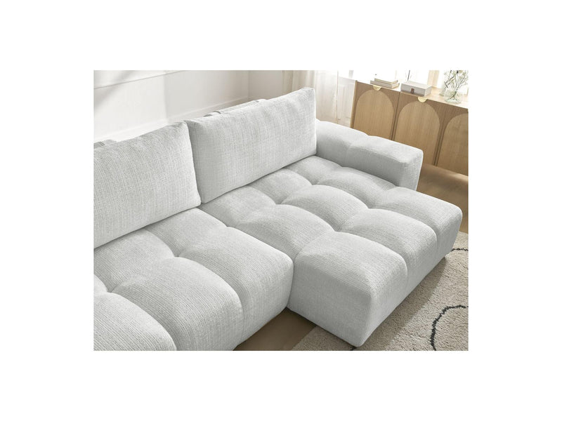 Canapé D'Angle Réversible Convertible Coffre - Anakin - Tissu Texturé - 2 Coussins