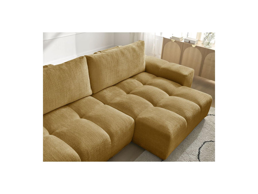 Anakin - Sofá esquinero reversible convertible con arcón - Tejido texturizado - 2 cojines