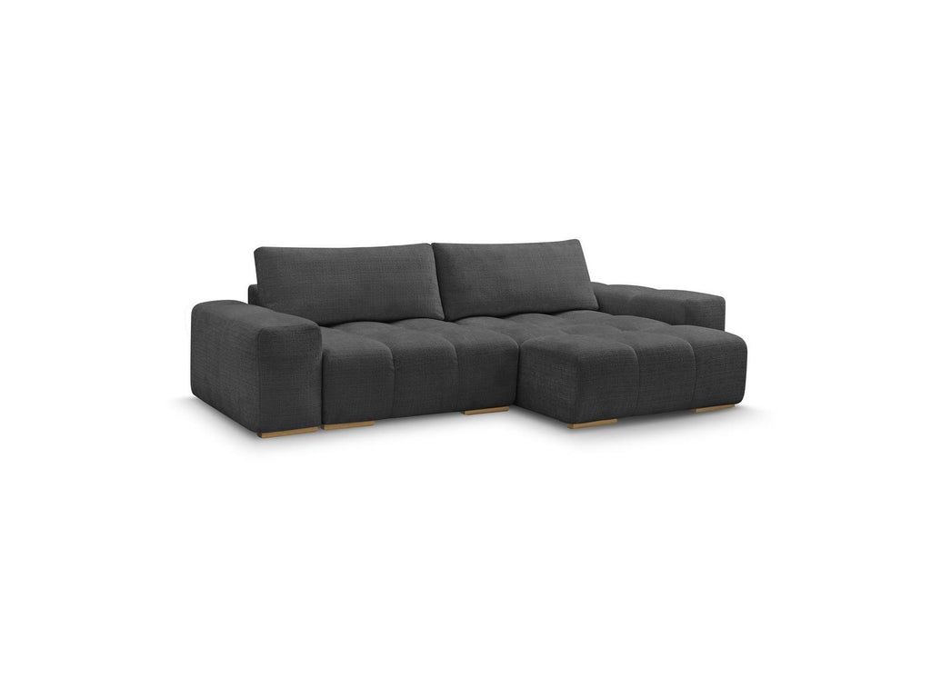 Anakin - Sofá esquinero reversible convertible con arcón - Tejido texturizado - 2 cojines