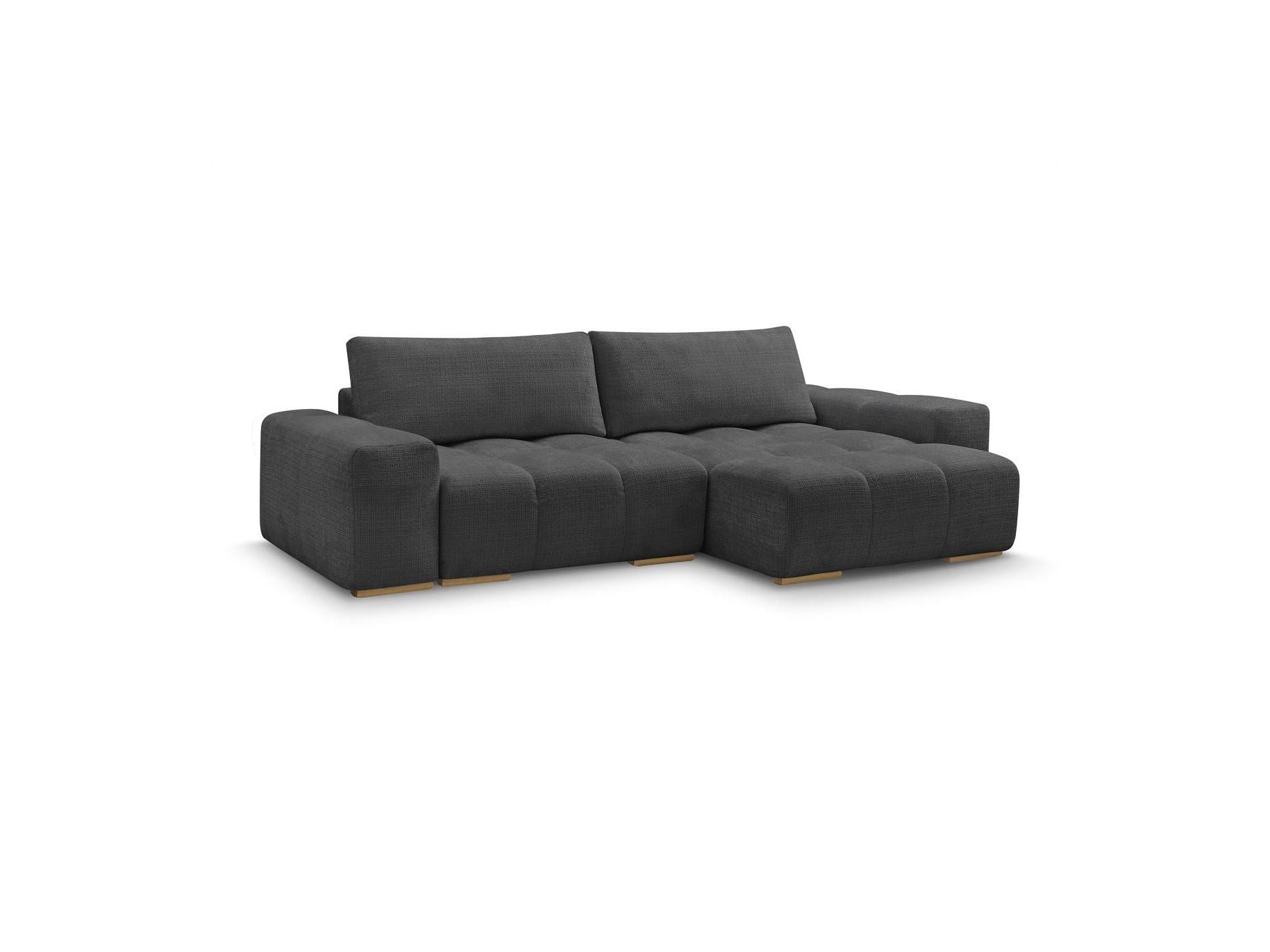 Anakin - Sofá esquinero reversible convertible con arcón - Tejido texturizado - 2 cojines
