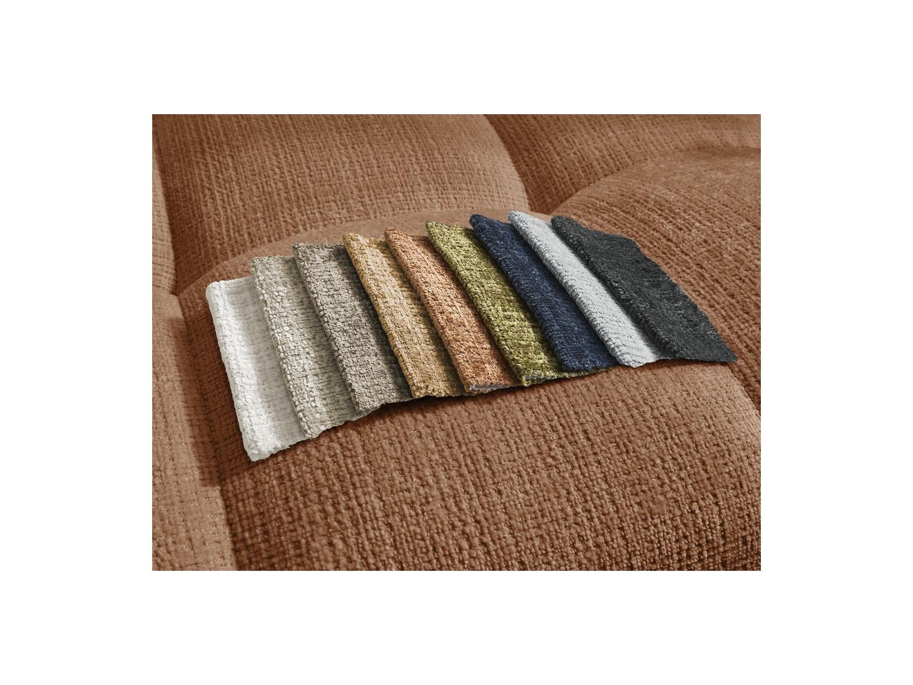 Anakin - Sofá esquinero reversible convertible con arcón - Tejido texturizado - 2 cojines