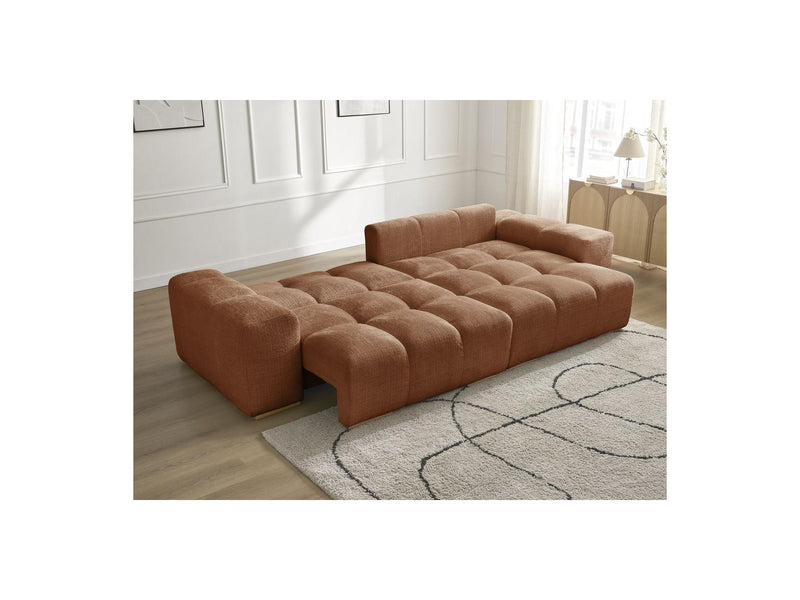 Canapé D'Angle Réversible Convertible Coffre - Anakin - Tissu Texturé - 2 Coussins