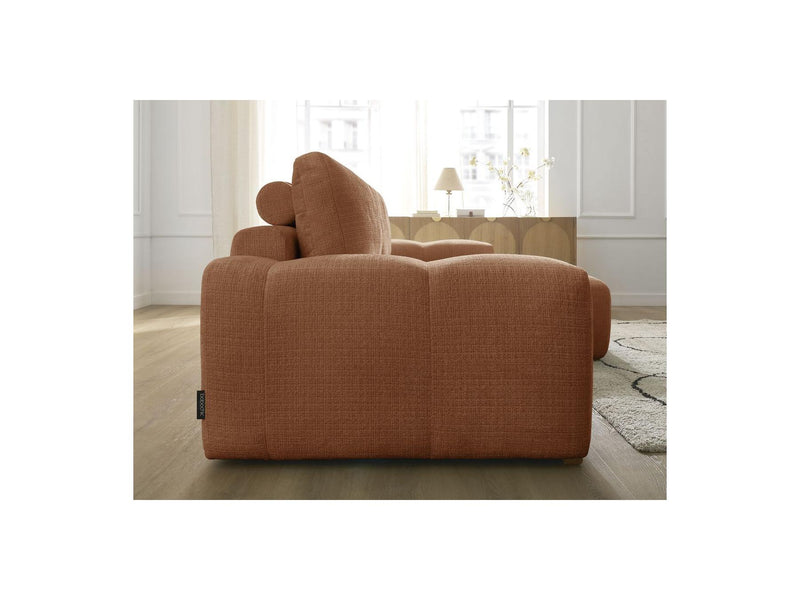 Canapé D'Angle Réversible Convertible Coffre - Anakin - Tissu Texturé - 2 Coussins