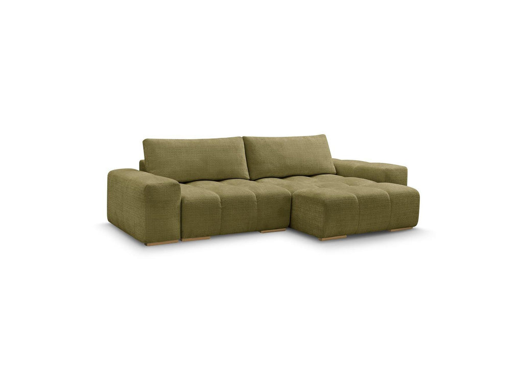 Anakin - Sofá esquinero reversible convertible con arcón - Tejido texturizado - 2 cojines