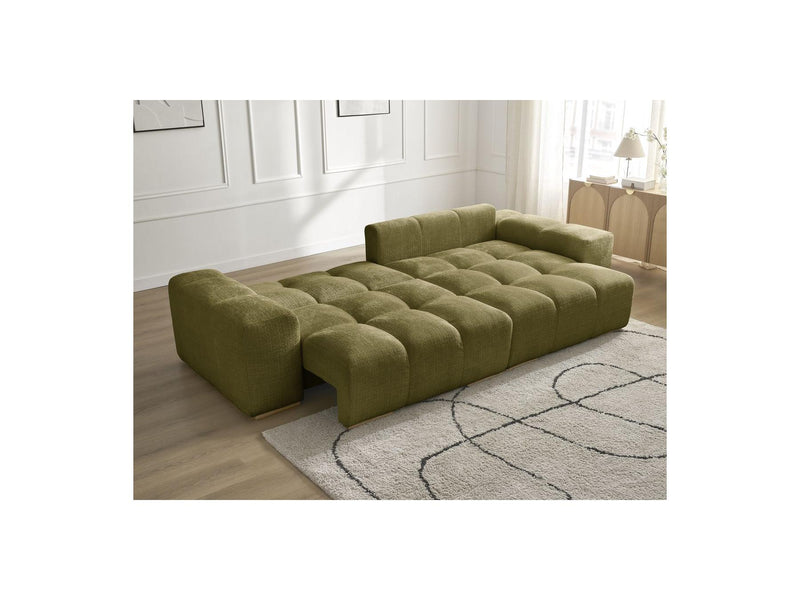 Canapé D'Angle Réversible Convertible Coffre - Anakin - Tissu Texturé - 2 Coussins