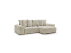 Anakin - Reversible Convertible Corner Sofa with Storage - Textured Fabric - 6 Cushions