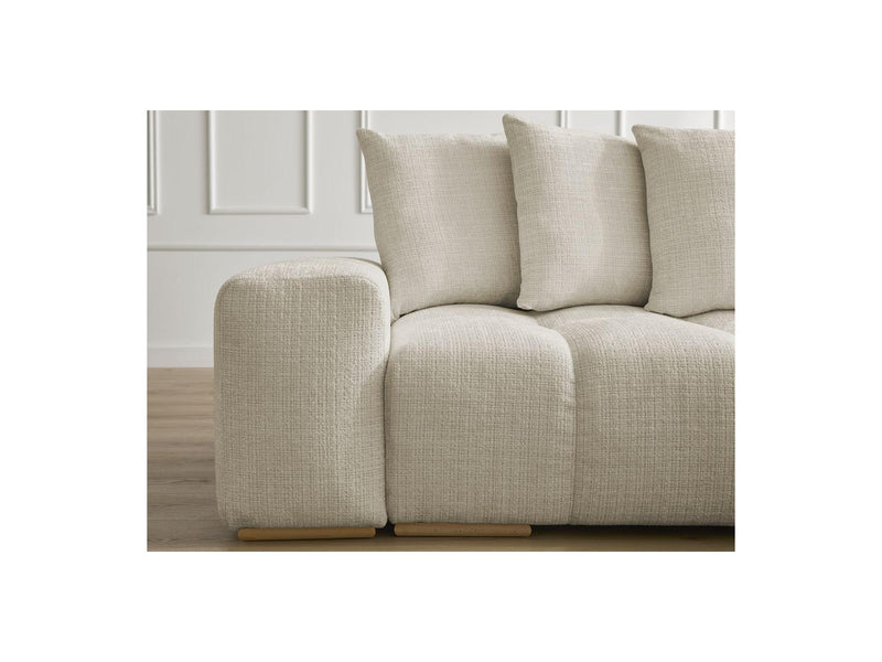 Canapé D'Angle Réversible Convertible Coffre - Anakin - Tissu Texturé - 6 Coussins