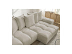 Anakin - Reversible Convertible Corner Sofa with Storage - Textured Fabric - 6 Cushions