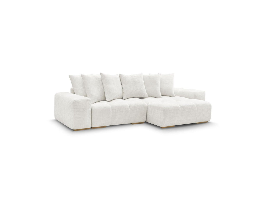 Anakin - Reversible Convertible Corner Sofa with Storage - Textured Fabric - 6 Cushions