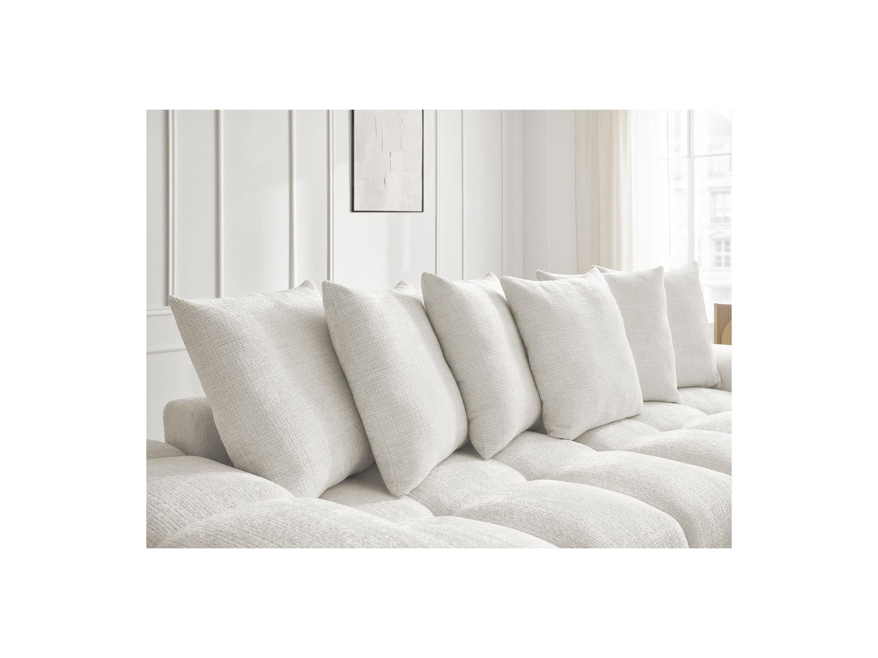 Anakin - Reversible Convertible Corner Sofa with Storage - Textured Fabric - 6 Cushions