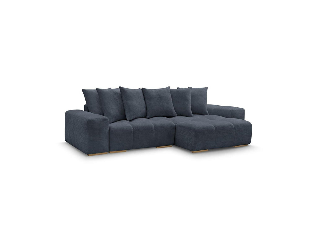 Anakin - Reversible Convertible Corner Sofa with Storage - Textured Fabric - 6 Cushions