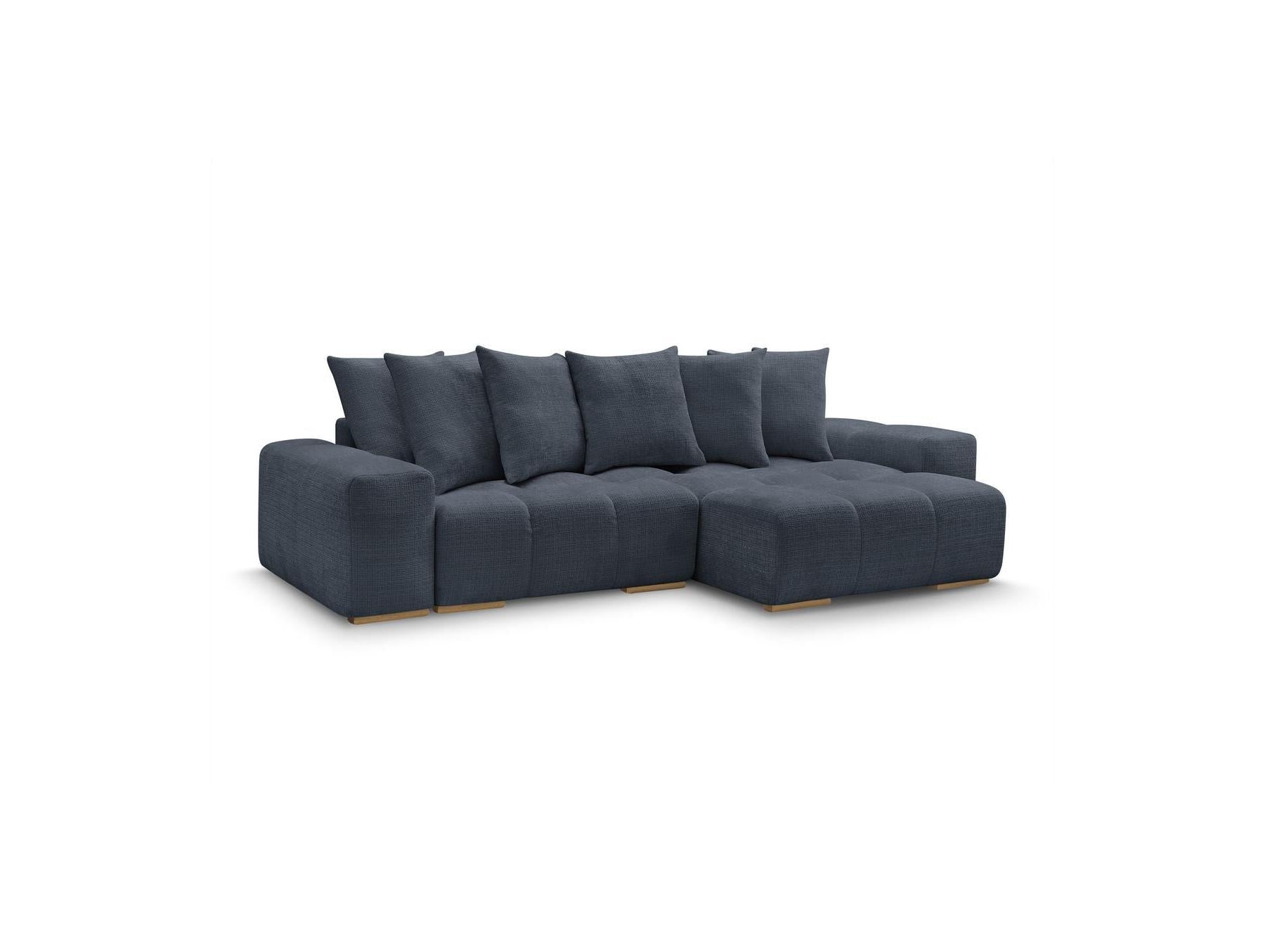 Anakin - Reversible Convertible Corner Sofa with Storage - Textured Fabric - 6 Cushions