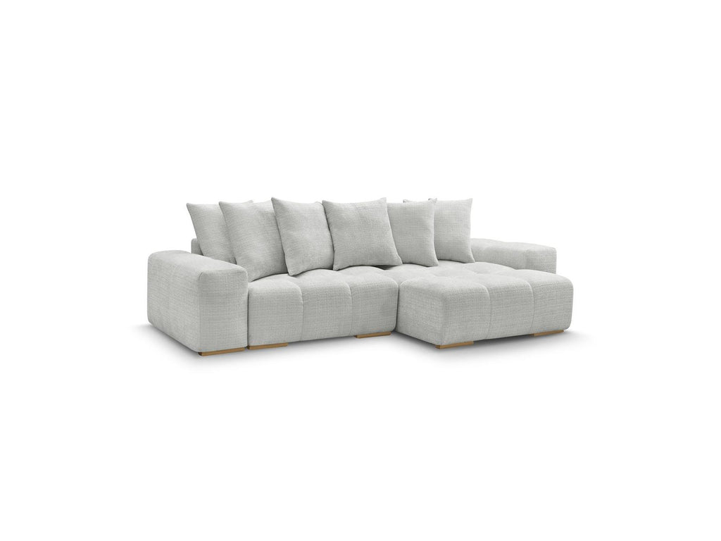 Anakin - Reversible Convertible Corner Sofa with Storage - Textured Fabric - 6 Cushions