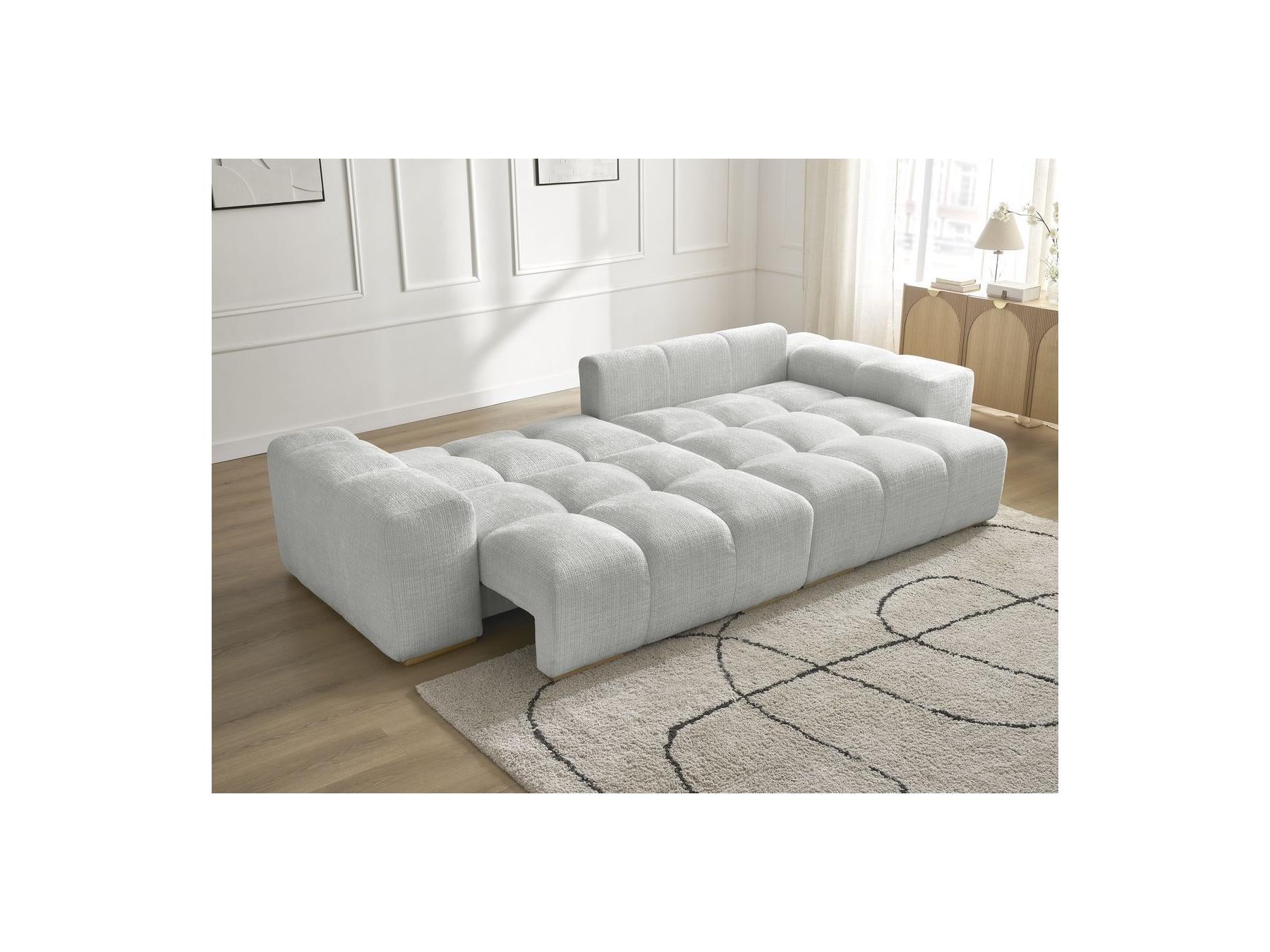 Anakin - Reversible Convertible Corner Sofa with Storage - Textured Fabric - 6 Cushions