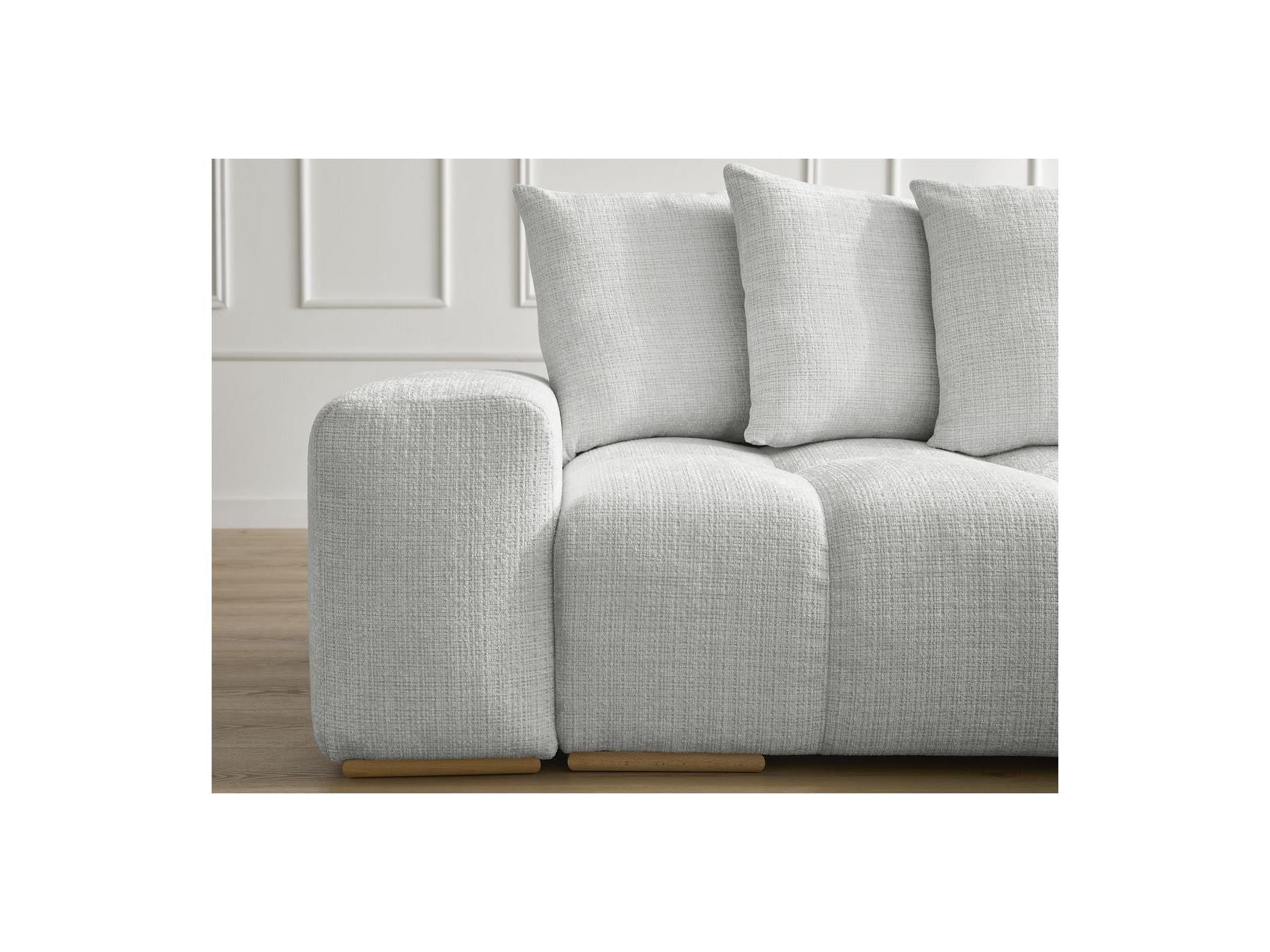 Anakin - Reversible Convertible Corner Sofa with Storage - Textured Fabric - 6 Cushions