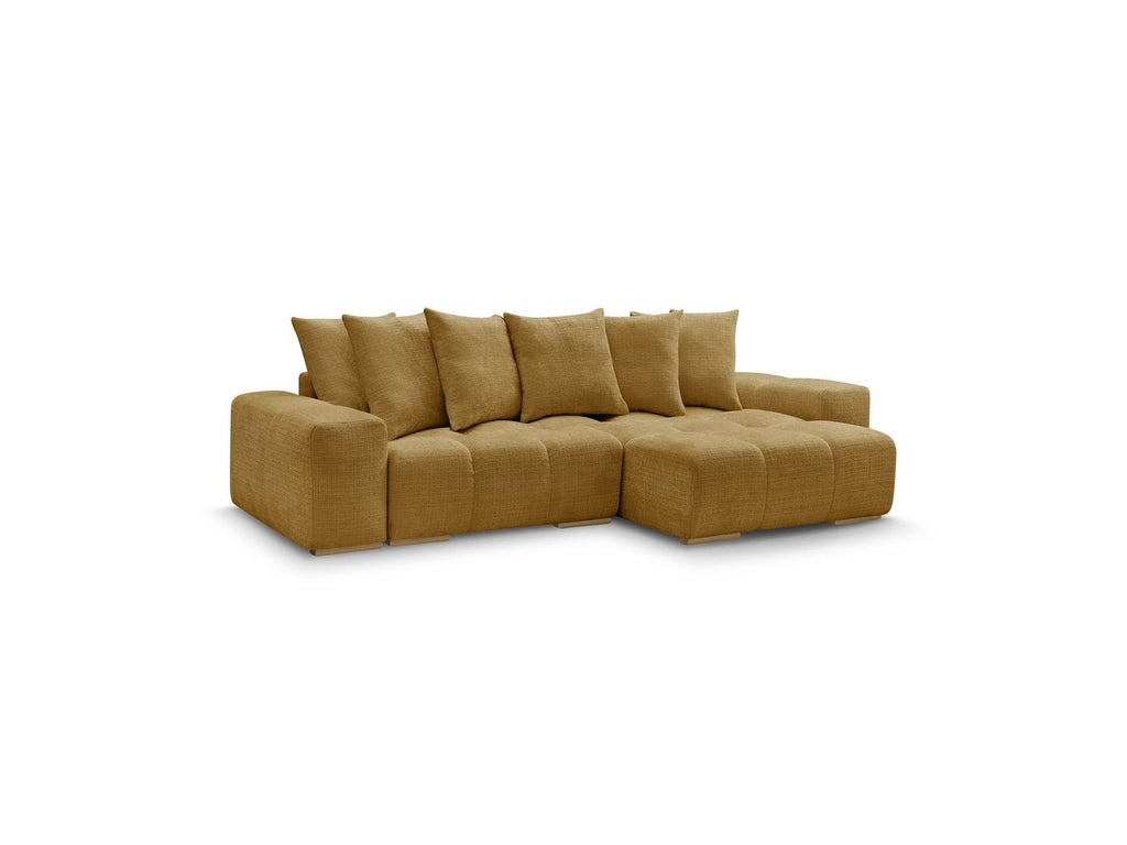 Anakin - Reversible Convertible Corner Sofa with Storage - Textured Fabric - 6 Cushions