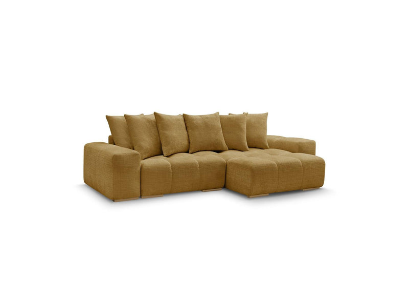 Canapé D'Angle Réversible Convertible Coffre - Anakin - Tissu Texturé - 6 Coussins