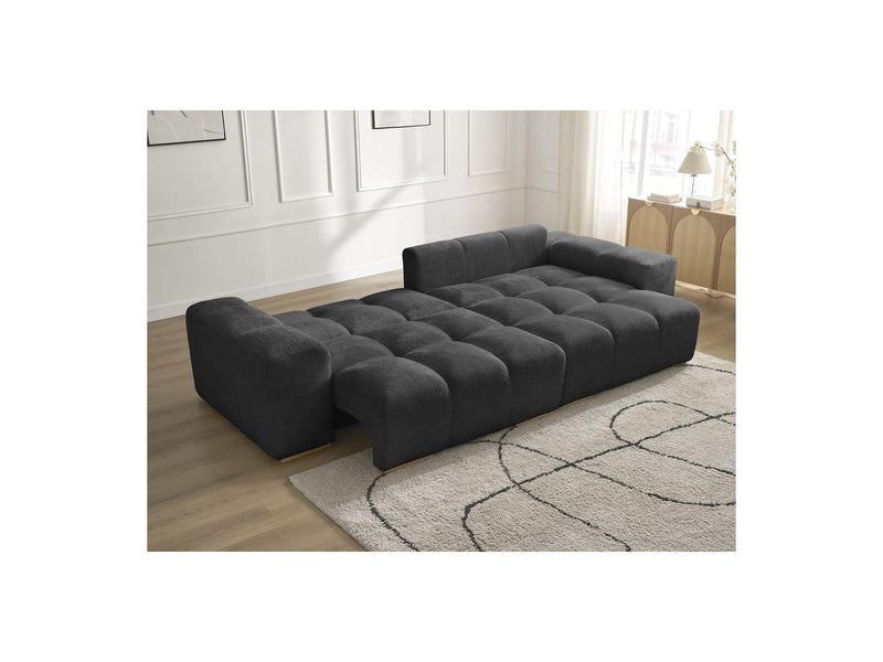 Canapé D'Angle Réversible Convertible Coffre - Anakin - Tissu Texturé - 6 Coussins