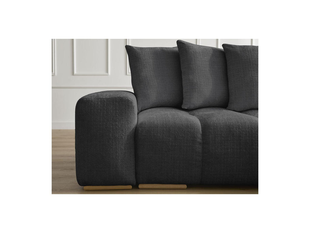 Anakin - Reversible Convertible Corner Sofa with Storage - Textured Fabric - 6 Cushions