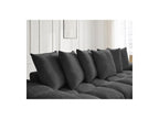 Anakin - Reversible Convertible Corner Sofa with Storage - Textured Fabric - 6 Cushions