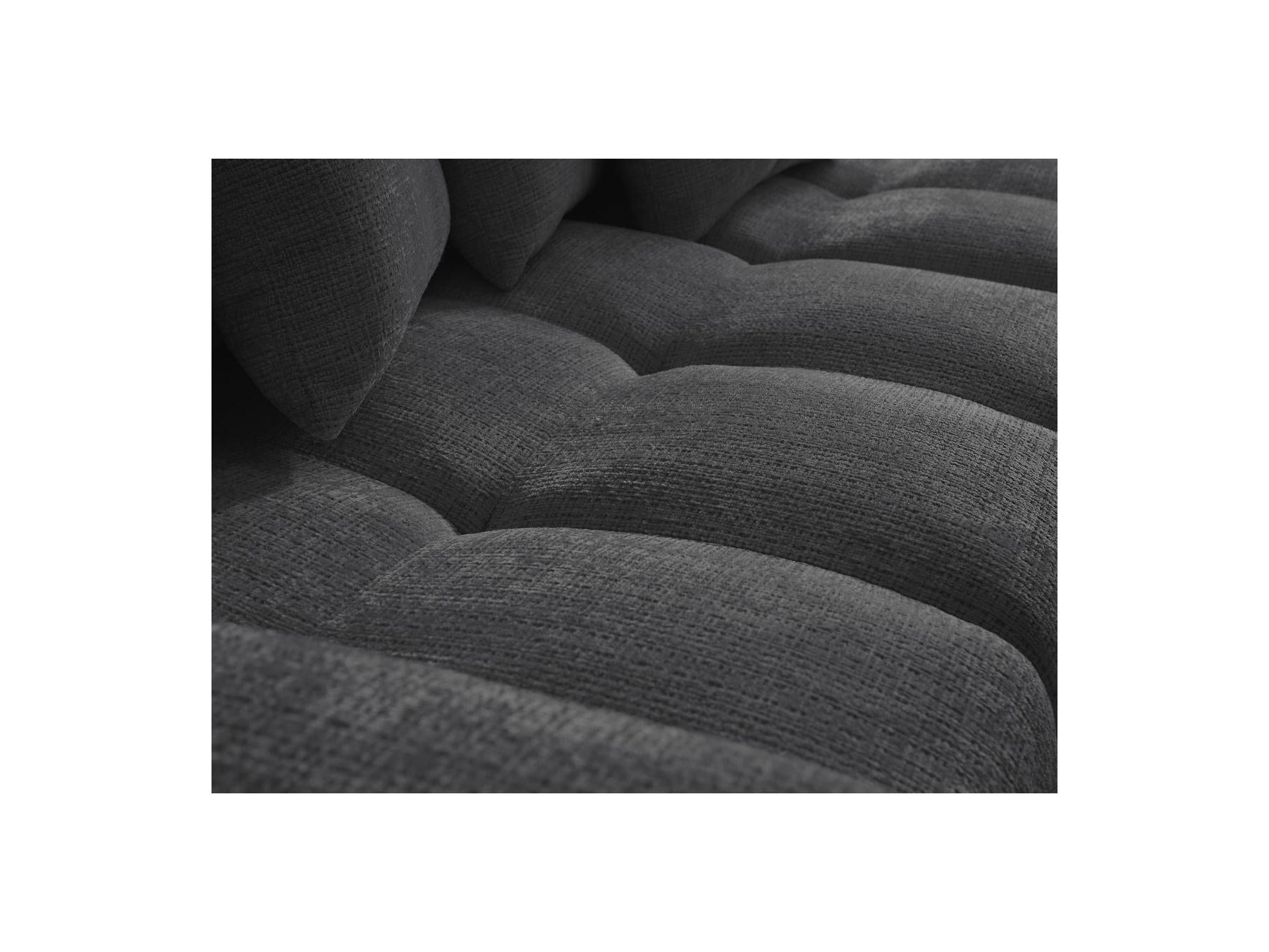 Anakin - Reversible Convertible Corner Sofa with Storage - Textured Fabric - 6 Cushions