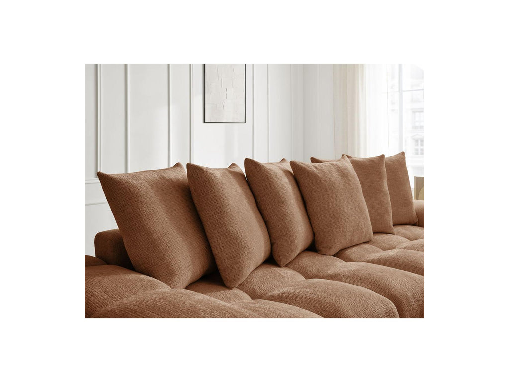 Anakin - Reversible Convertible Corner Sofa with Storage - Textured Fabric - 6 Cushions