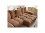 Anakin - Reversible Convertible Corner Sofa with Storage - Textured Fabric - 6 Cushions