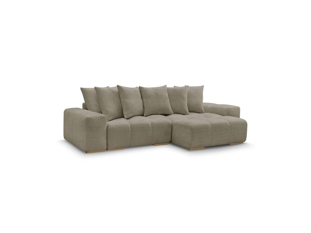 Anakin - Reversible Convertible Corner Sofa with Storage - Textured Fabric - 6 Cushions