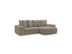 Anakin - Reversible Convertible Corner Sofa with Storage - Textured Fabric - 6 Cushions