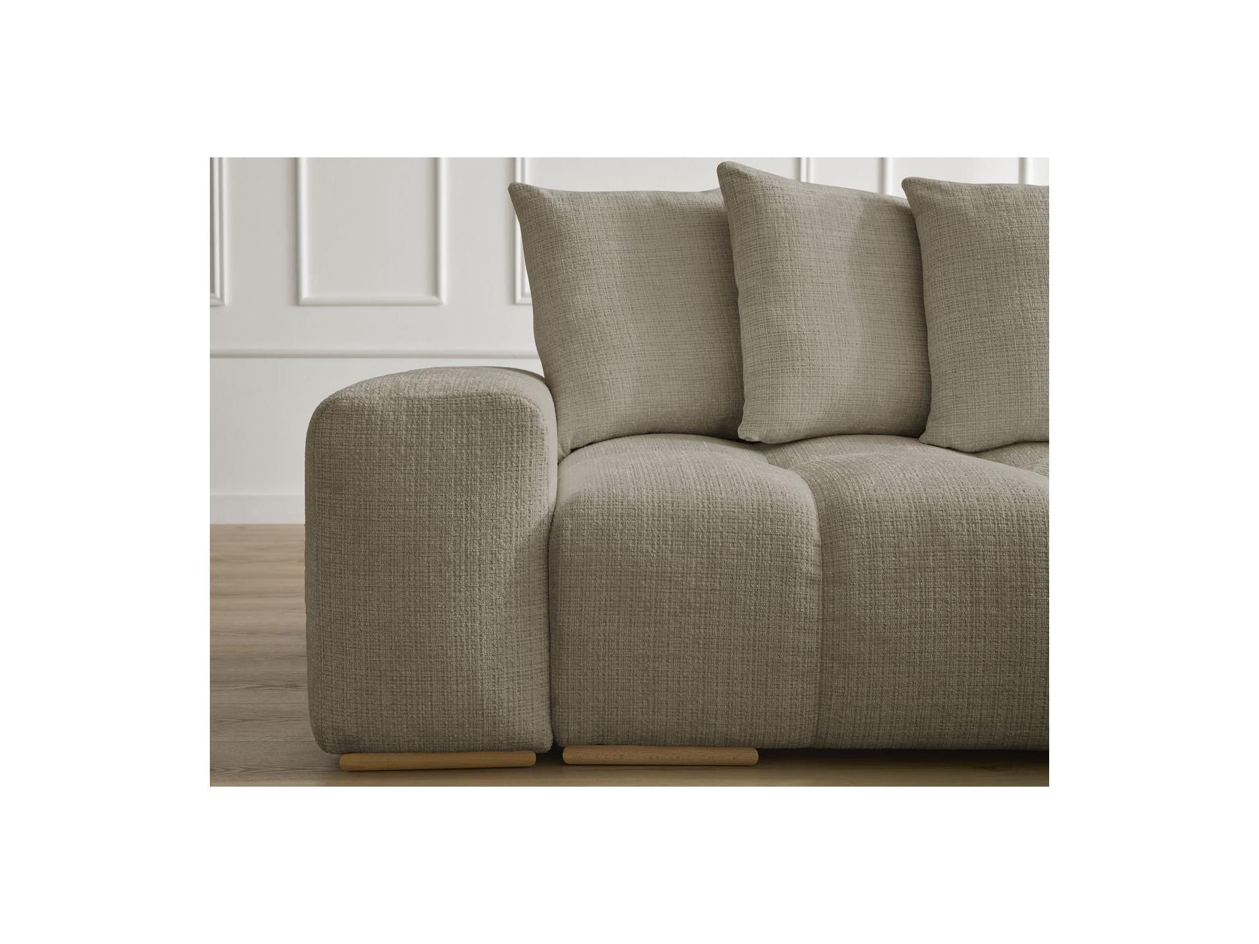 Anakin - Reversible Convertible Corner Sofa with Storage - Textured Fabric - 6 Cushions